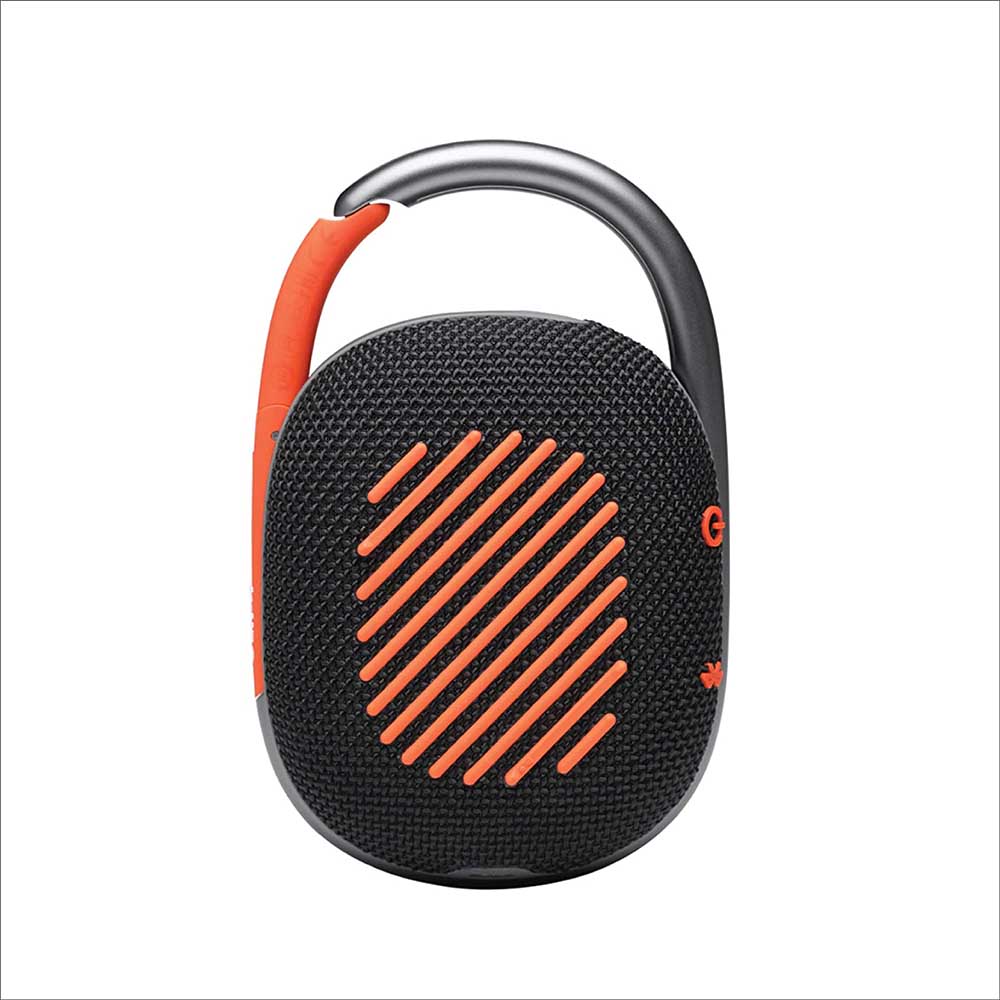 Caixa de Som Portátil Bluetooth JBL Clip 4 5W Preta e Laranja - JBLCLIP4BLKO