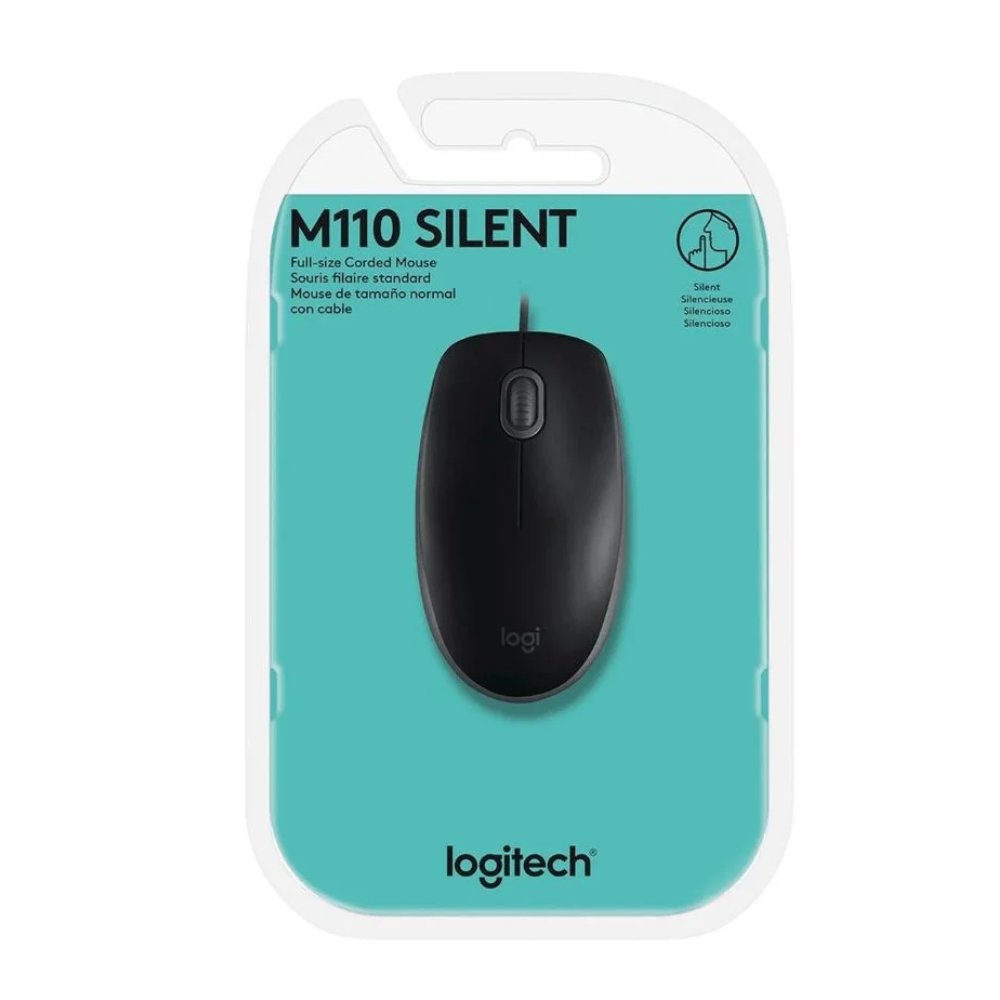 Mouse Usb Logitech M110 Silent Preto - 910-006756