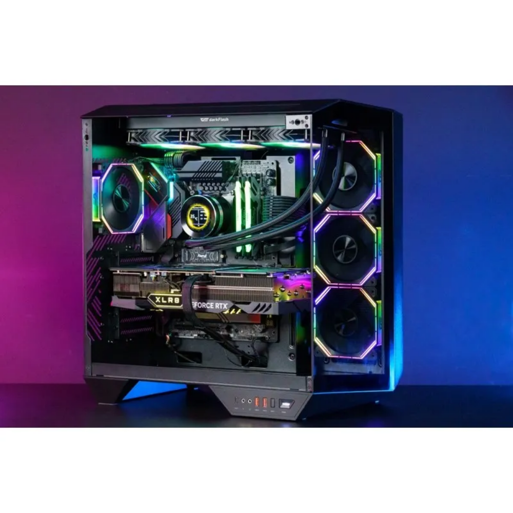 Gabinete Gamer Darkflash Atx DY470 Preto Com Lateral e Frente em Vidro Temperado ARGB - DY470 ARGB Black