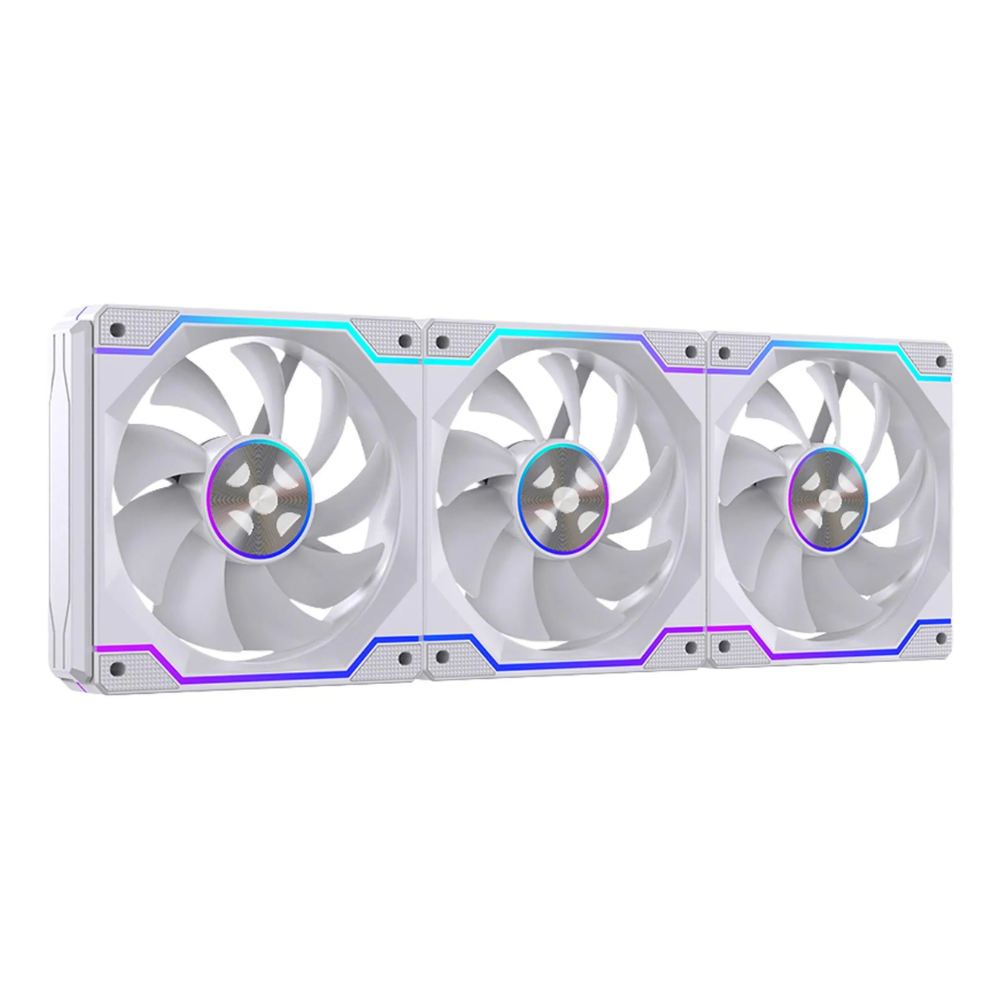 Kit 3x Cooler Fan Wireless Twister Fortrek Branco ARGB C/ Sistema Airflow - 86940