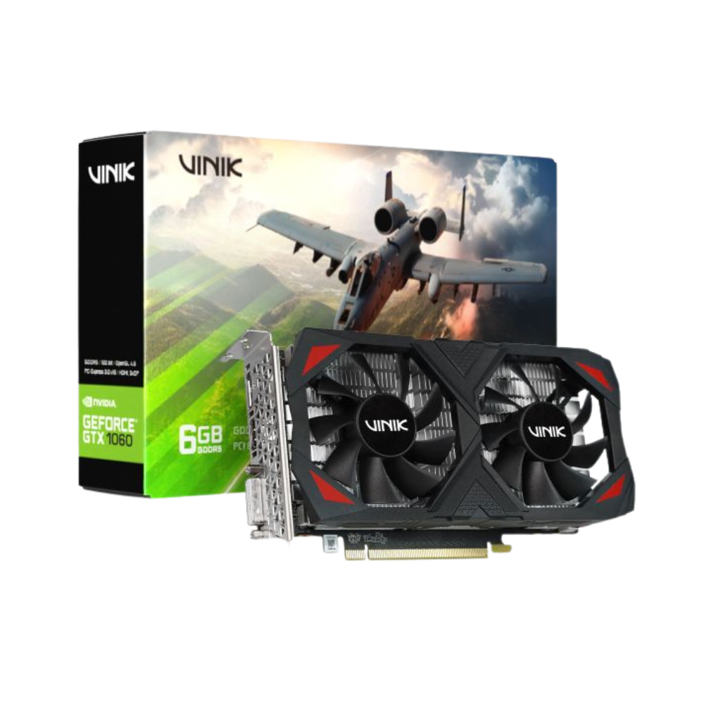 Placa De Video 6Gb GTX 1060 Gddr5 Vinik Nvidia Geforce Dual Fan 192bits DisplayPort Hdmi Dvi - GPUVK10606GB2FV02