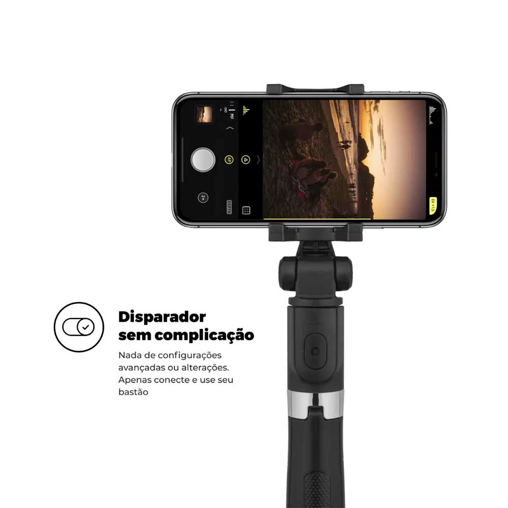 Suporte Tripé de Mesa para Smartphone Wireless P60 Stand 100CM