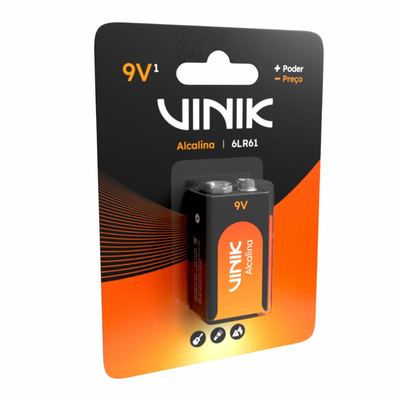 Bateria 9v Alcalina Vinik 500Mah - VB9VB1
