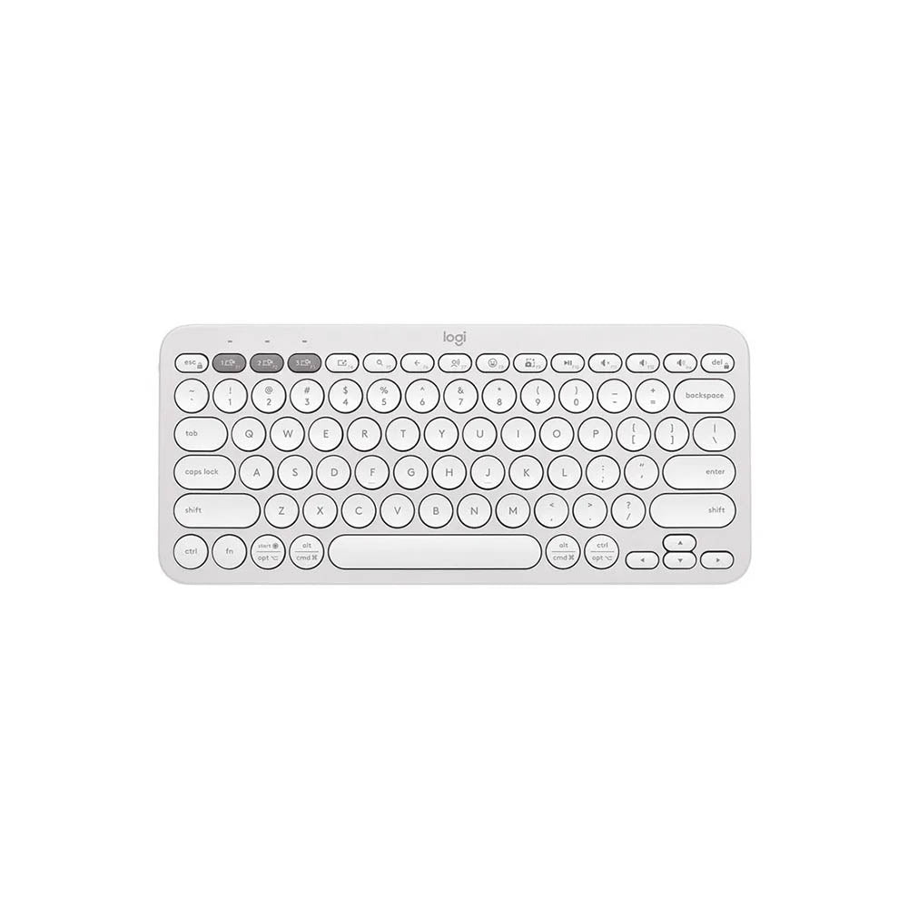 Teclado Sem Fio Multimidia Logitech K380s Bluetooth Branco 920-011790