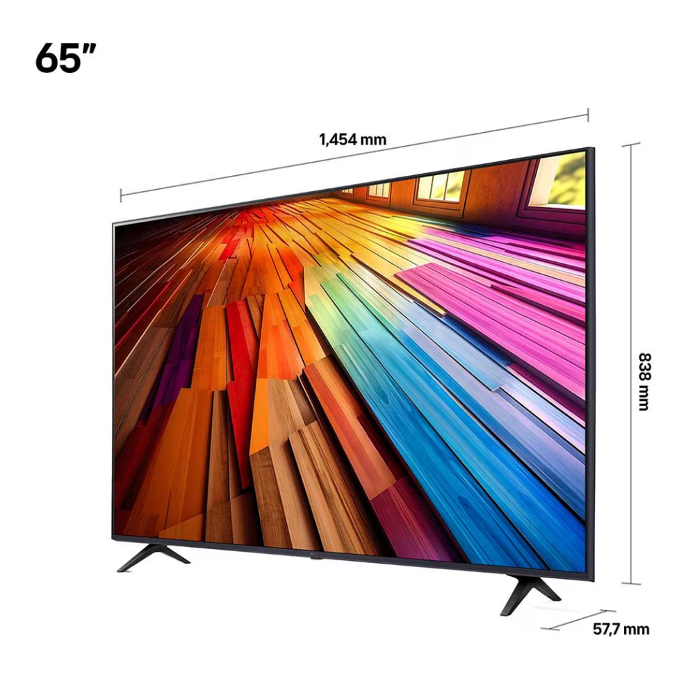 Smart TV Led LG 65" UHD Wi-fi Bluetooth USB HDMI Web OS Thinq AI- 65UT8000