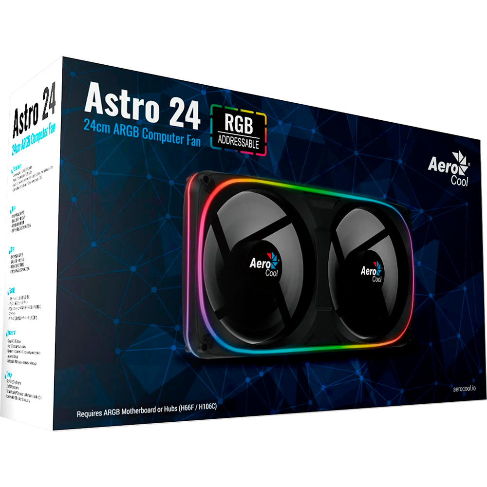 Cooler Dual Fan Astro 24 ARGB para Placa de Vídeo Aerocool