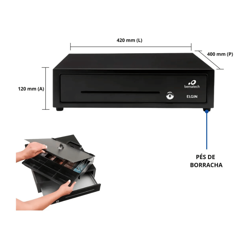 Gaveta de Dinheiro Bematech Gd56 Preta