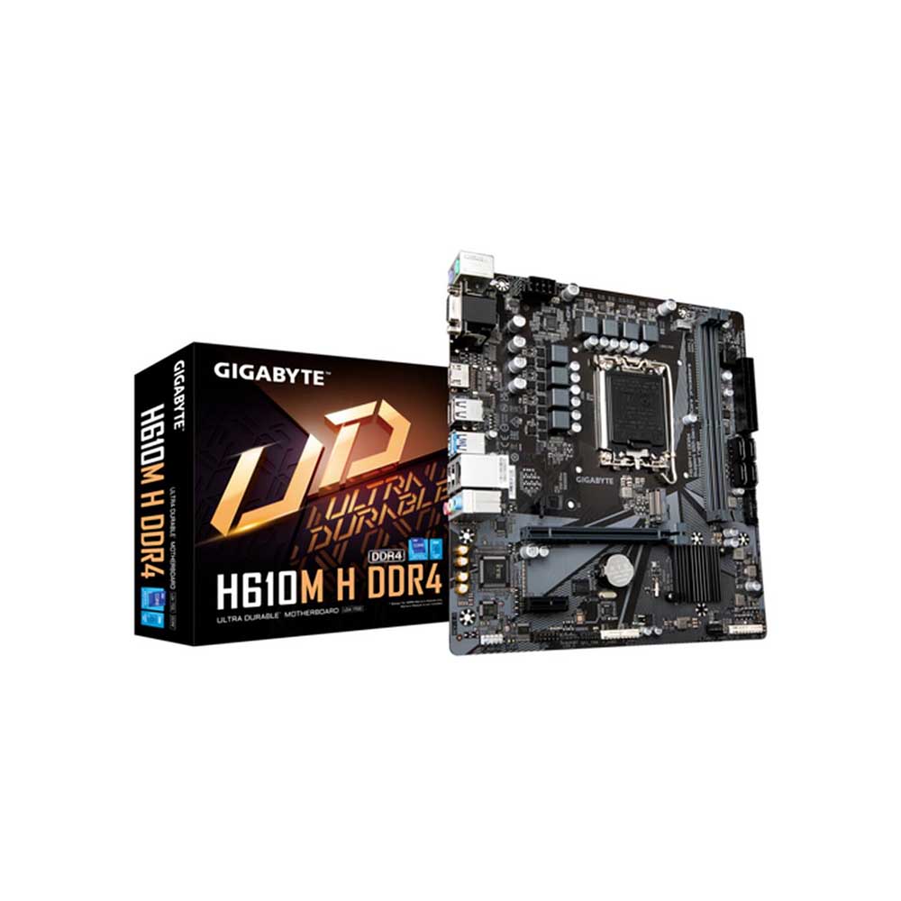 Placa Mae Gigabyte H610M H Matx Intel Lga 1700 Ddr4 Hdmi USB 3.2 D-Sub M.2 (12a Geração)