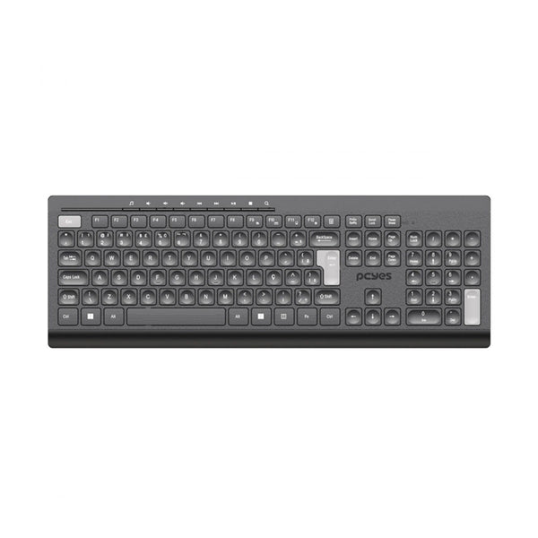 Teclado Sem Fio PCYes Soft Preto / Cinza - PTOSFWAB