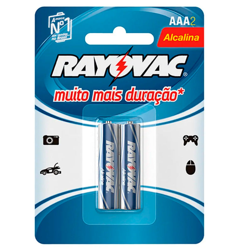 Pilha Alcalina AAA Palito Rayovac (Cartela C/2 Pilhas) - 20912
