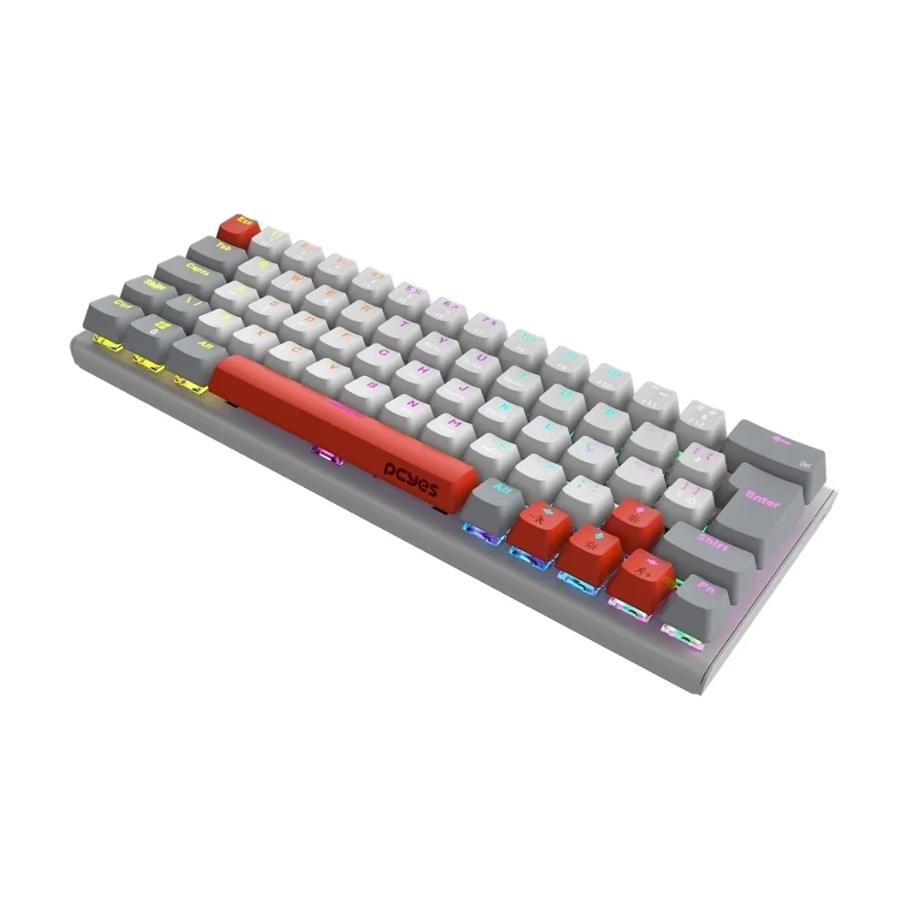 Teclado Gamer Mecanico PCYes Kuromori White Ghost Outemu Blue Abnt2 RGB - PTKMWG60BL