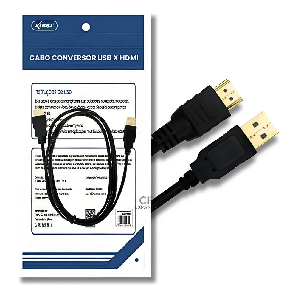 Cabo Adaptador Usb Para Hdmi 1.5m - KP-YP5021