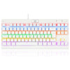 Teclado Gamer Mecânico Redragon Dark Avenger Lunar White RGB Branco - K568W-R - Switch Red