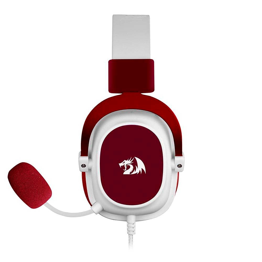 Headset Gamer Redragon Hero P3 Branco e Vermelho - H530-R