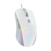 Mouse Gamer Usb Fortrek Crusader Rgb 12800 Dpi Branco