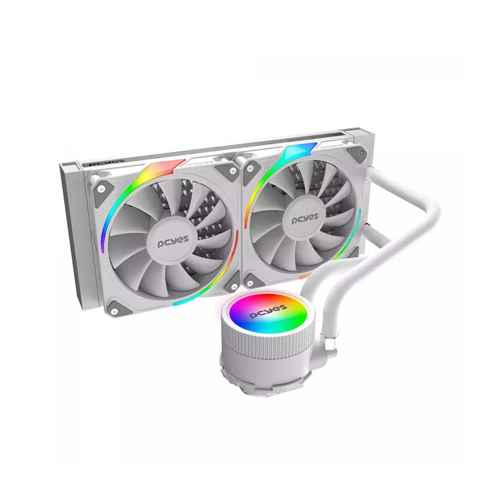 Water Cooler PCYes Sangue Frio 3 Dual Fan 240mm ARGB TDP 250W (Intel/AMD) Branco - ARGBSF3240WGBR