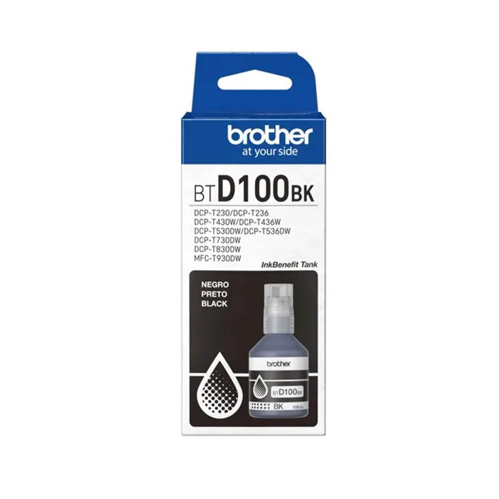 Refil De Tinta Brother 7.5K Preto - BTD100BK Truedata