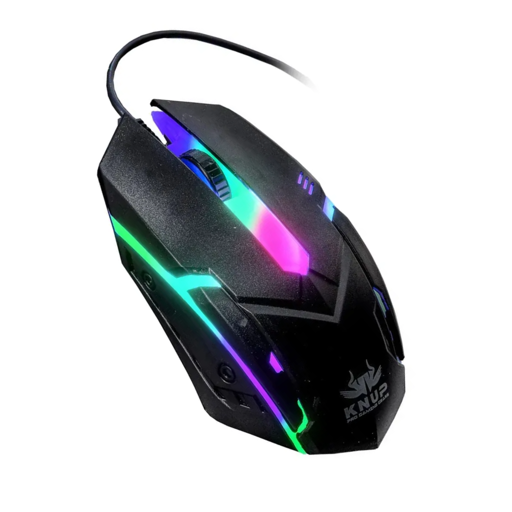 KitTeclado e Mouse Gamer Semi Mecanico Knup USB RGB Anti Ghost - KP-TE115