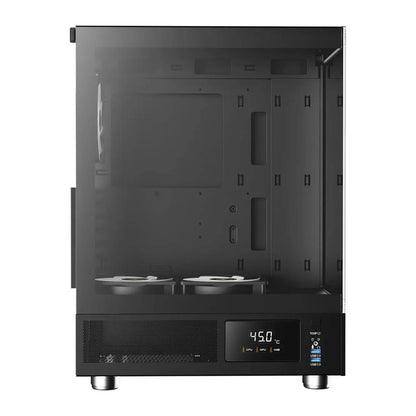 Gabinete Gamer Gamdias Mid Tower Atlas E1 Preto Com Lateral em Vidro Temperado +3 Fans ARGB