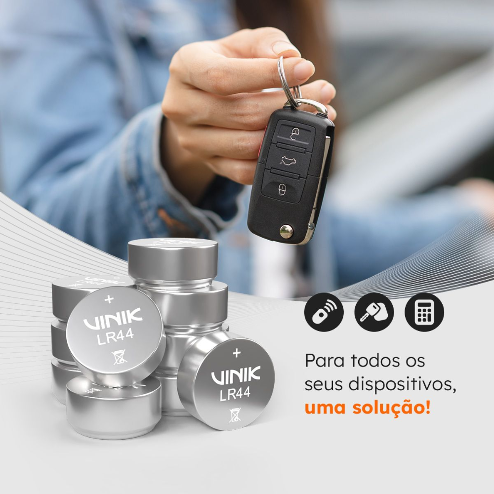 Bateria de Litio 1,5v LR44 Vinik (Kit c/ 2) - VB44B10