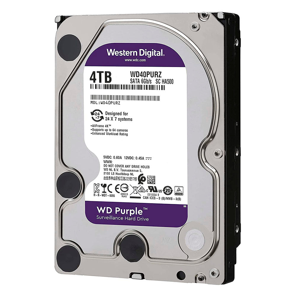 Hd Para Vigilância 4tb Western Digital WD Purple Sata 6gb/S 64mb - WD40PURZ
