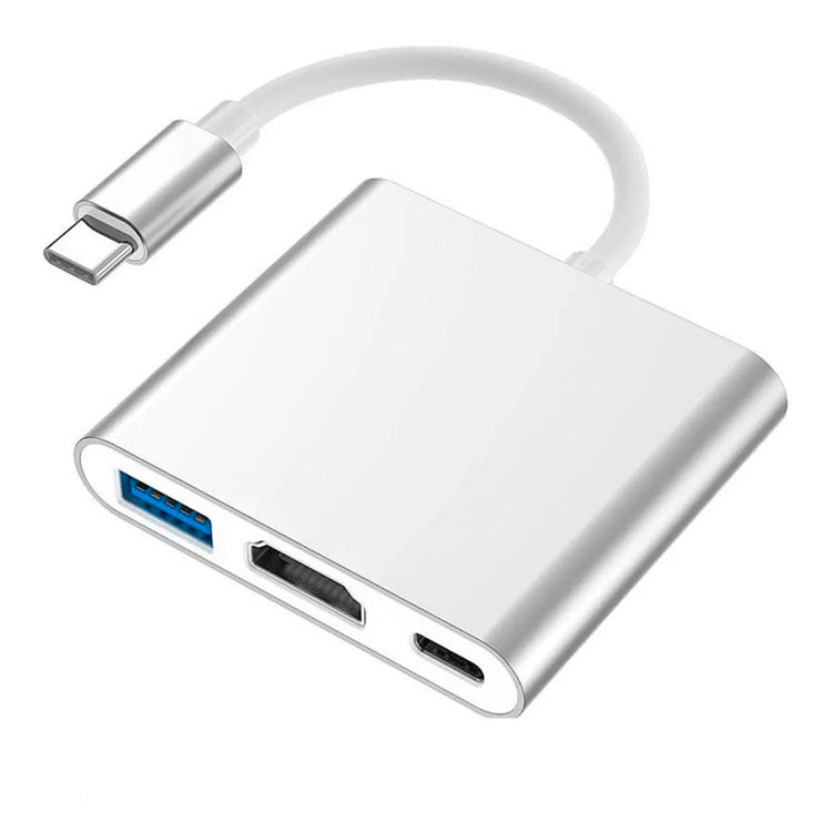 Adaptador Hub Tipo C Para Usb 3.0 + Hdmi + Usb Tipo C It Blue - LE - 5573 - Truedata