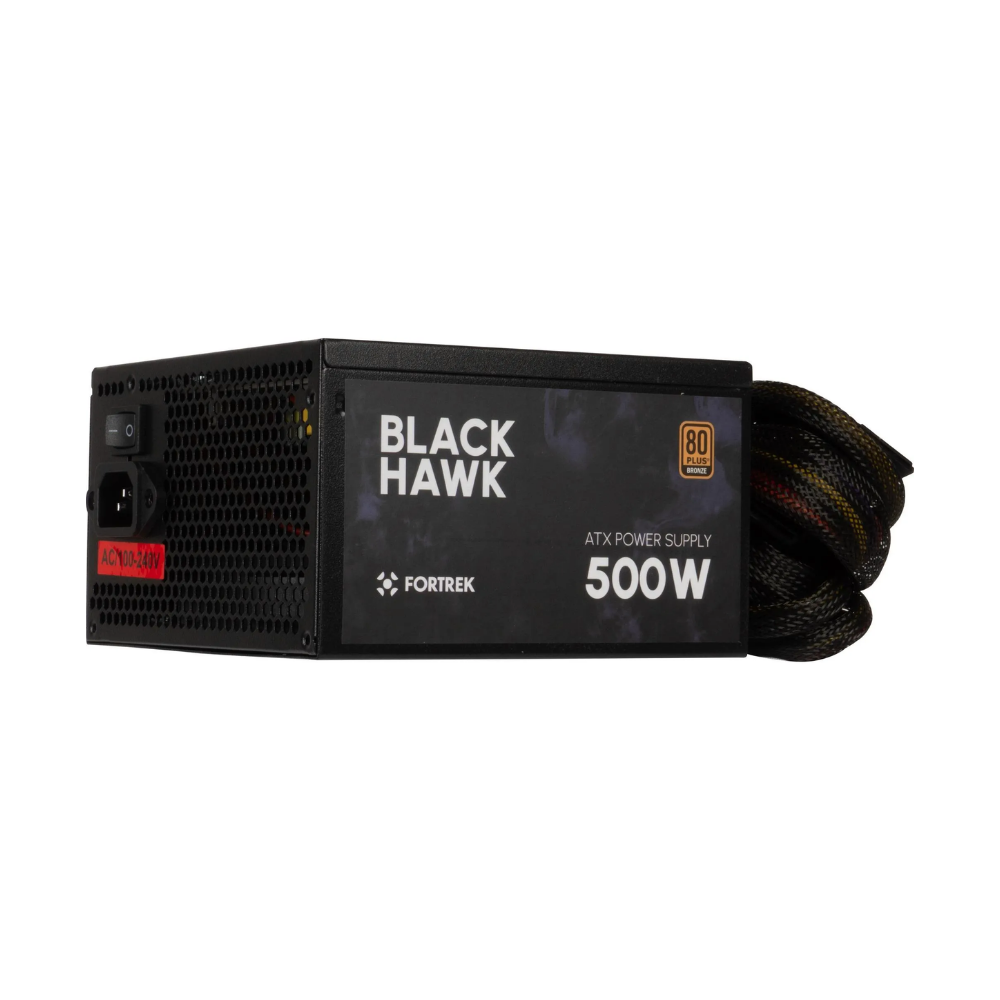 Fonte Real Atx 500w Fortrek 80 Plus Bronze Black Hawk PFC Ativo S/ Cabo Biv - 70459