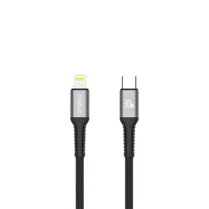 Cabo de Dados USB Tipo C p/ Lightning (Iphone) 2mts aGold 30W - CB68 Truedata