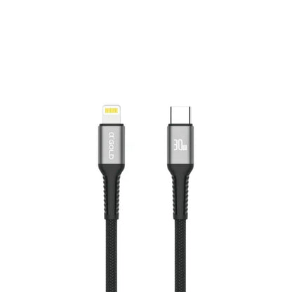 Cabo de Dados USB Tipo C p/ Lightning (Iphone) 2mts aGold 30W - CB68