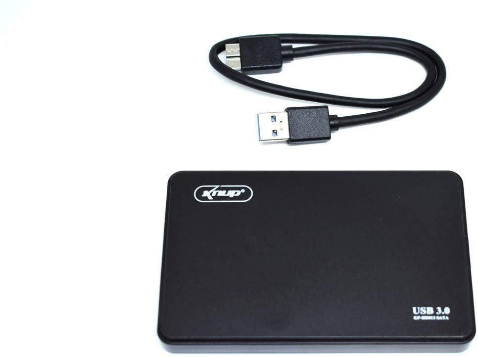 Case Para Hd 2.5 Pols Alumínio Usb 3.0 Knup Kp-Hd013 Preto