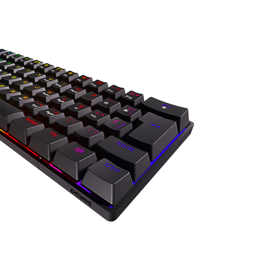 Teclado Gamer Mecanico PCYes Zot Outemu Blue Hotswap RGB Preto - PZOHBLRGB