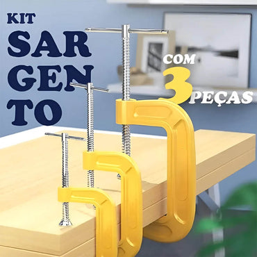 Kit Grampos Sargento de Aço 1 a 3 Polegadas BomVink - BOM-3621