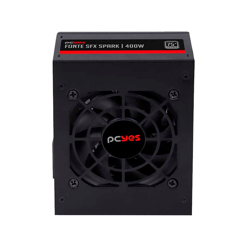 Fonte Real Atx para Gabinete Slim 400W PCYes SFX Spark 75+ Pfc Ativo - SPKP400MBPT