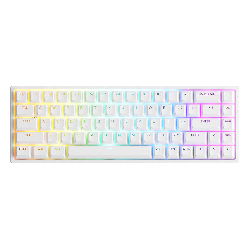 Teclado Gamer Mecanico Akko Asa 3068V2 Switch Jelly Pink RGB Branco