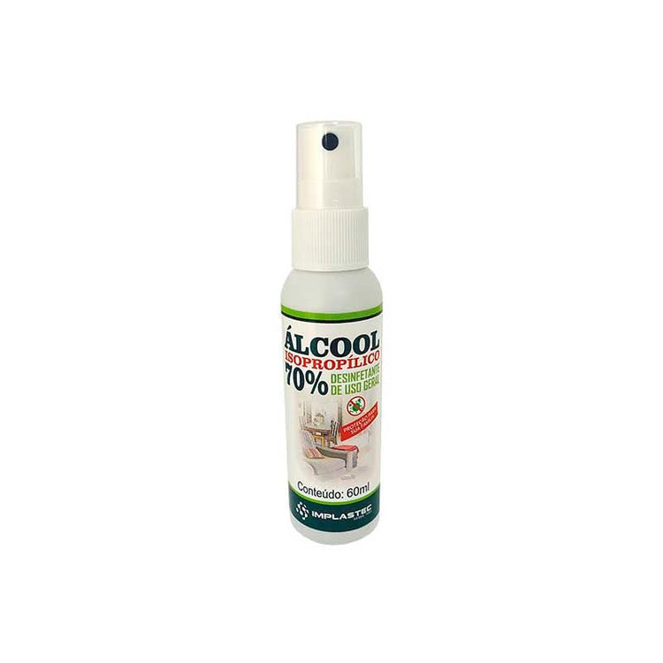 Alcool Isopropílico 70% Pump 60 ml Implastec - 65409 - Truedata