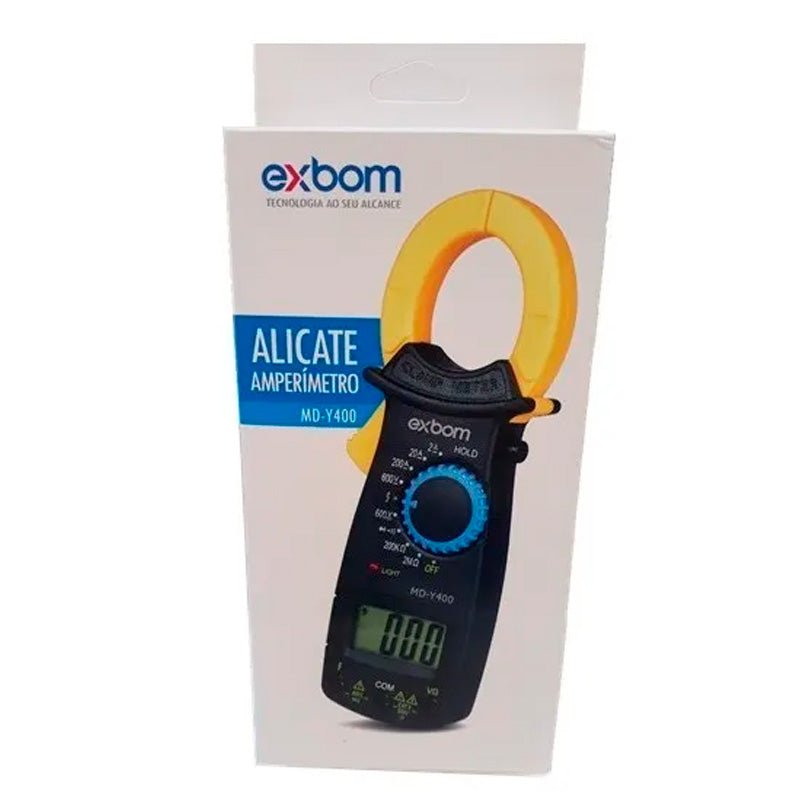 Alicate Amperimetro Profissional Digital 600v Exbom Md - y400 - Truedata