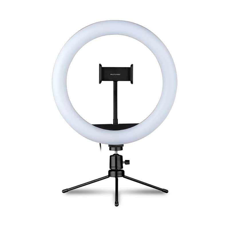 Anel De Luz Ring Light Led Usb Livestream 10 Pols 11W Com Tripe de Mesa Multilaser - AC370 - Truedata