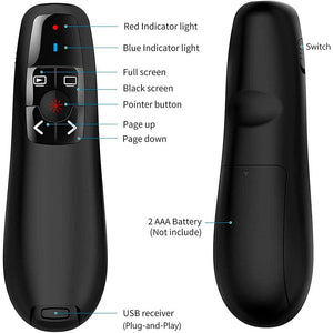 Apresentador Sem Fio Wireless Laser Pointer Clicker 2.4GHz - Fenlan - Truedata