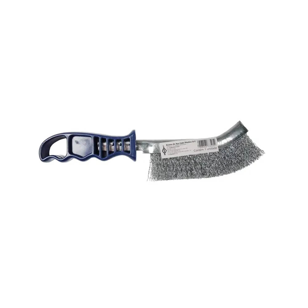 Escova De Aço Com Cabo Plástico Brasfort - 79132