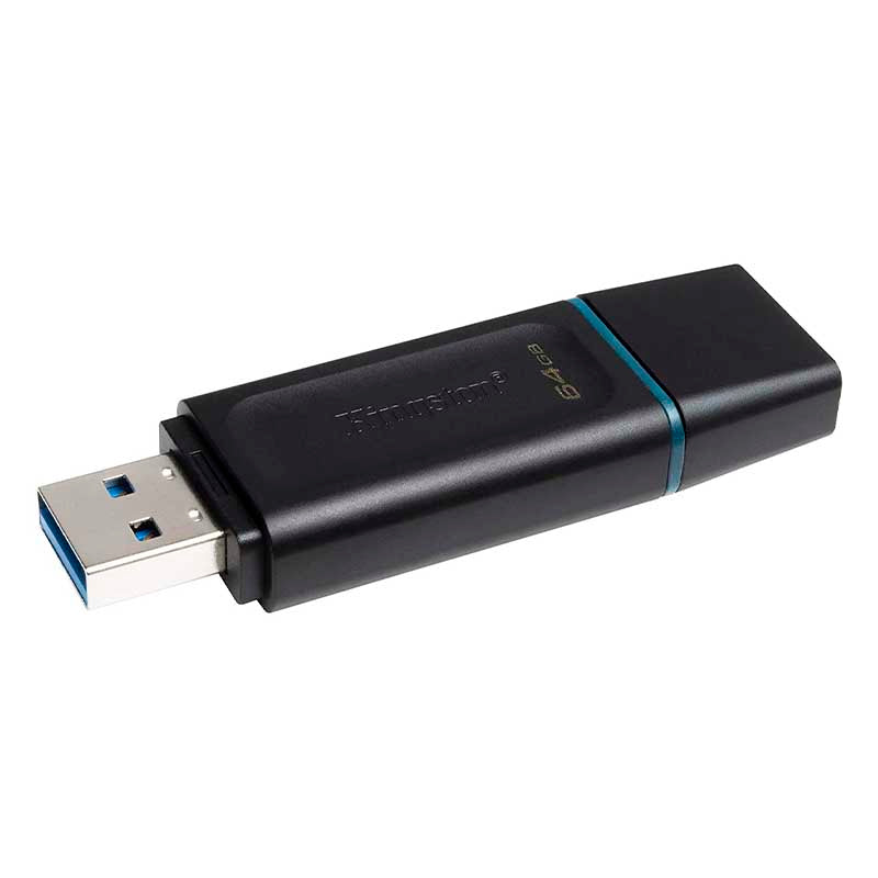 Pen Drive 64gb Kingston DataTravaler Exodia 3.2 Preto - DTX/64GB