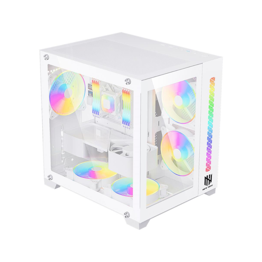 Gabinete Gamer New Hero Majesty Mid Tower C/ Vidro Temperado Branco - 18731