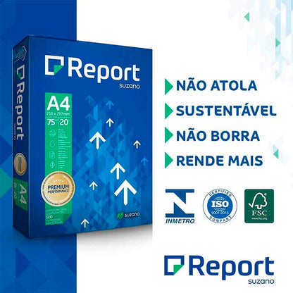 Papel A4 Suzano Report Premium - Resma Truedata