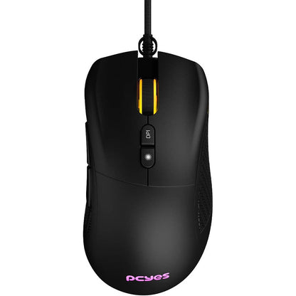 Mouse Gamer PCYes Gaius 6 Botoes 12400dpi RGB Preto - PMGGBV