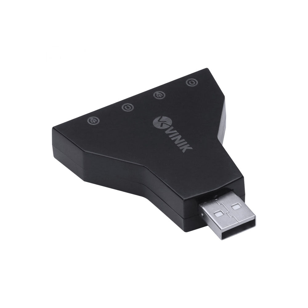 Adaptador Placa De Som Usb P/ 4 Portas P2 Vinik - A4PUSBM
