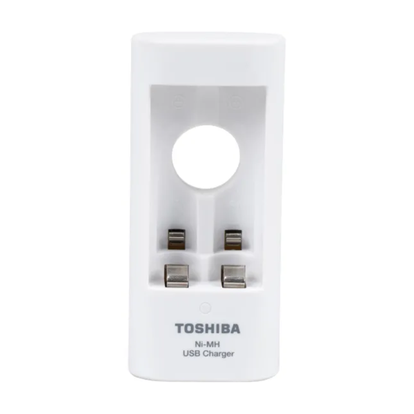 Carregador De Pilhas USB Toshiba C/ 2 Pilhas AA 2000Mah - TNHC-6GME2 CB