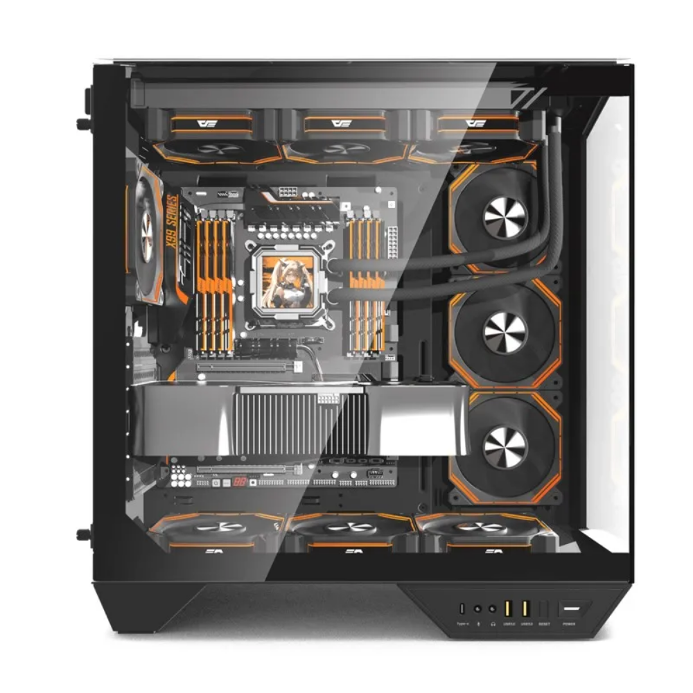 Gabinete Gamer Darkflash Atx DY470 Preto Com Lateral e Frente em Vidro Temperado ARGB - DY470 ARGB Black