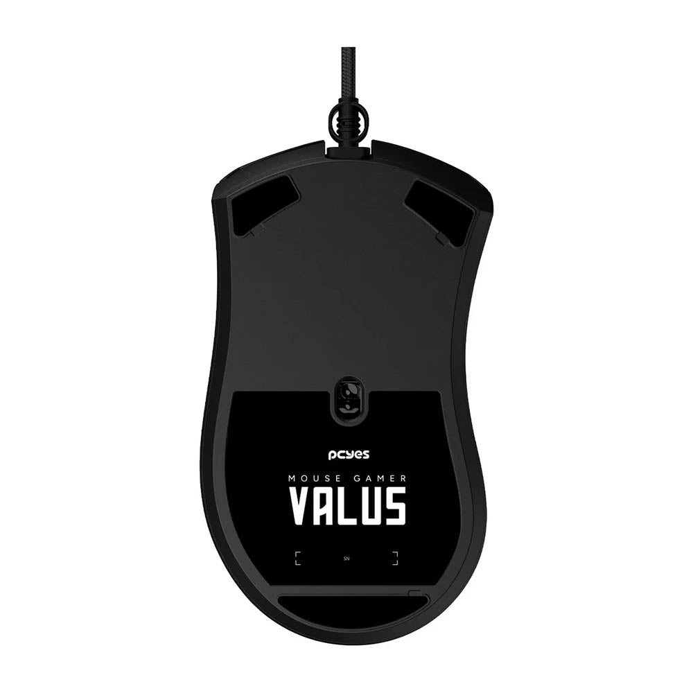 Mouse Gamer PCYes Valus 8 Botoes 12400Dpi RGB Preto - PMGVLBV