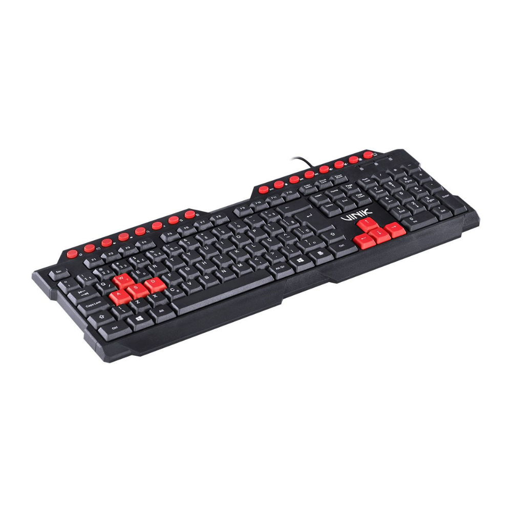 Teclado Gamer Vinik Vx Gaming Dragon V2 Abnt2 Preto com Vermelho - Gt100