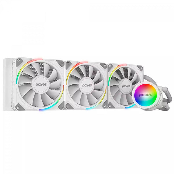 Water Cooler PCYes Sangue Frio 3 Triple Fan 360mm ARGB TDP 350W (Intel/AMD) Branco - ARGBSF3360WGBR