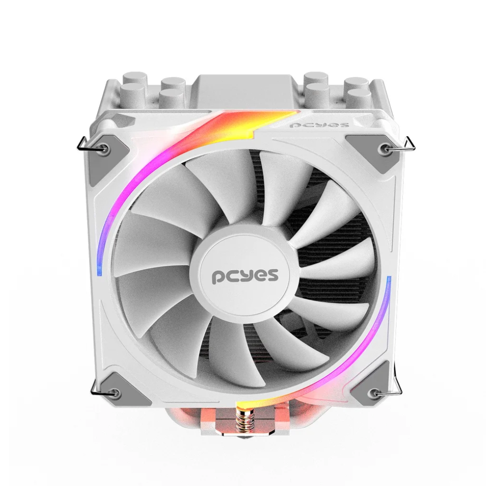 Air Cooler Single Fan PCYes  Frost Pulse 120mm ARGB TDP 180W (Intel/AMD) Branco - PEFPARGBWG